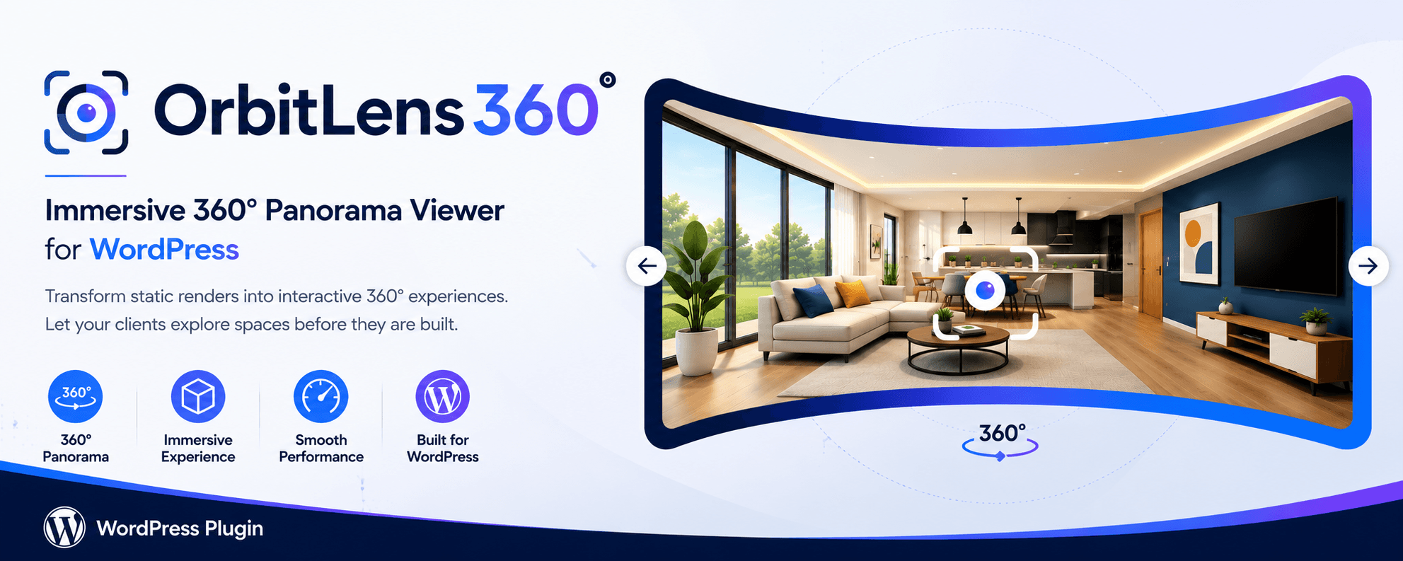 OrbitLens 360: Immersive 360° Visualization Plugin for Architects & Interior Designers